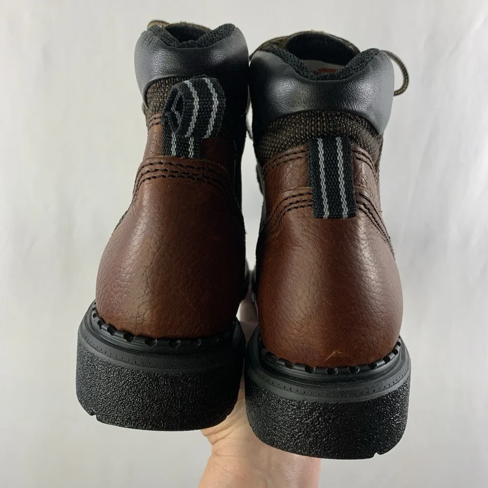 Red Wing Mens Leather Soft Toe EH Work Boots Size 7 B (Narrow) Lug Sole ASTM USA